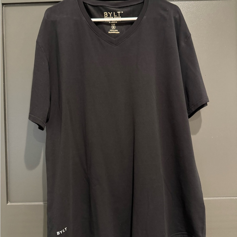 BYLT Basics Black V-Neck Tee